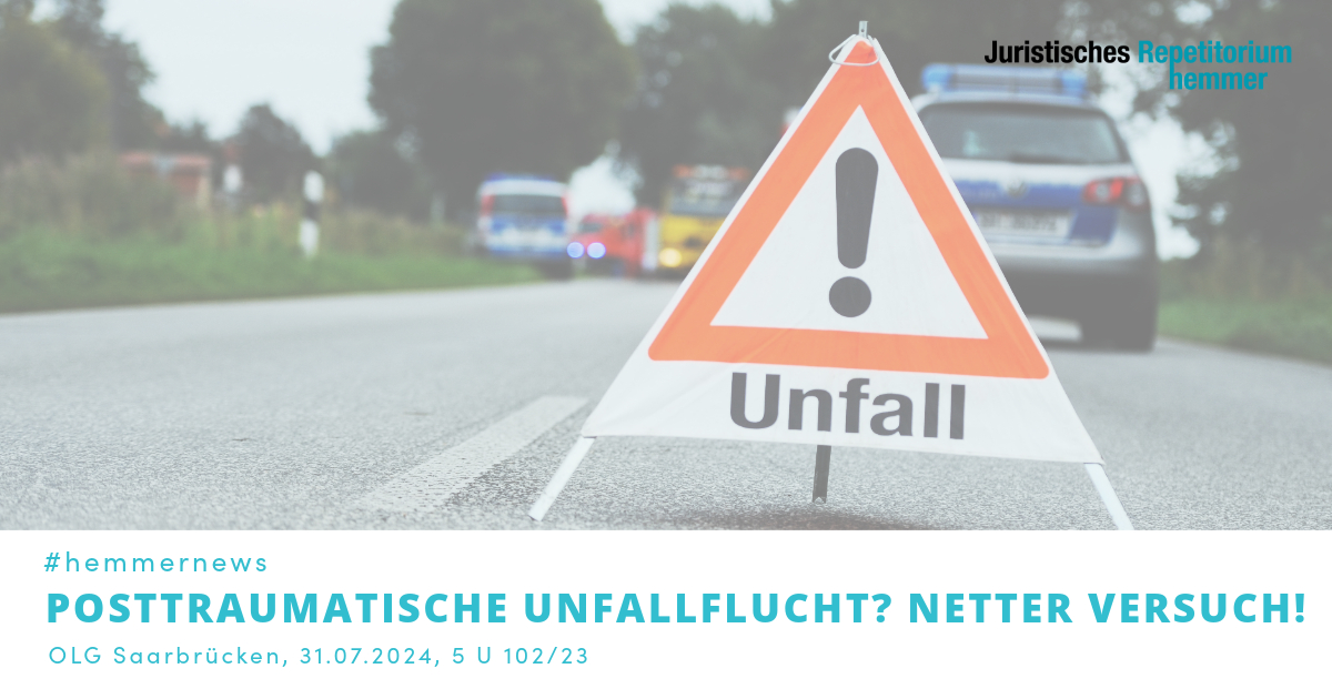 Posttraumatische Unfallflucht? Netter Versuch!